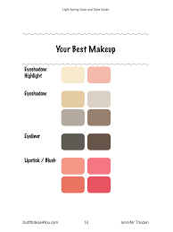 Light Spring Color And Style Guide By Jennifer Thodon Light Spring Colors Light Spring Palette Spring Lipstick Colors