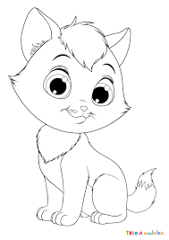 Trois chatons jouent avec une pelote de fils de laine. Imprimer Dessin Coloriage Chat Apercu Ping4coin