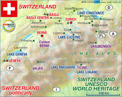 Regions list of switzerland with capital and administrative centers are marked. Map Of Switzerland Country Welt Atlas De