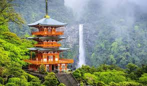 The Nachi Waterfall Cascades 133m Beside The Pagoda Of The Seiganto Ji Buddhist Temple C Sean Beautiful Places In Japan Beautiful Places Most Beautiful Places