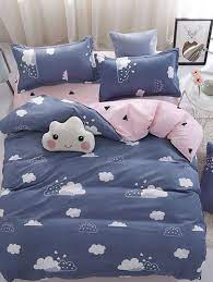 Cloud Print Bed Sheet Set Girl Bedroom Designs Bedroom Design Teenage Girl Bedroom Designs
