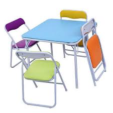 Kids Table 4 Chairs Set Children Folding In Outdoor Furniture Activity Toy New Kids Table And Chairs Kids Table Chair Set Kids Folding Table