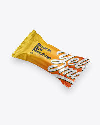 3 glossy snack bars mockup templates that you can use to showcase your snack and chocolate bars designs; Matte Metallic Snack Bar Mockup In Flow Pack Mockups On Yellow Images Object Mockups