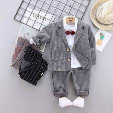 3 adet takim elbise erkek bebek giysileri yeni vaftiz resmi parti bodysuit kiyafet hediye uzun kollu sonbahar seti 9 erkek bebek giysileri takim elbi se elbise