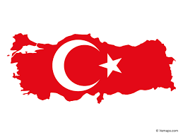Map of turkey, satellite view. Flag Map Of Turkey Free Vector Maps