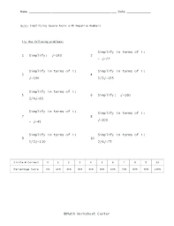 The square root of a number is a value which, when multiplied by itself, produces the number. 1 Adding Square Roots Worksheets Sumnermuseumdc Org