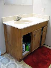 One of very favorite projects so far is our painted bathroom sink & counter makeover. Bathroom Vanity Makeover Bestof2012 Unique Bathroom Vanity Bathroom Vanity Makeover Cheap Bathroom Vanities