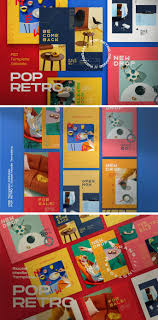 Pop Retro Instagram Social Media Stories Templates Psd Instagram Banner Social Media Template Instagram Post Template