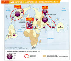 Croquis sur l'inégale intégration des territoires. Question Obligatoire Centres D Impulsion Et Inegale Integration Sabine Castets Histoire Geographie Emc