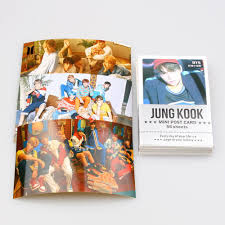 Bts Love Yourself Jungkook Photo Cards Bangtan Boys 56 Cards 3 Stickers Bts Love Yourself Bangtan Jungkook