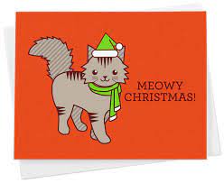 Today, kitties take the spotlight with this authentique nostalgia meowy christmas card. Amazon Com Cute Cat Christmas Card Meowy Christmas Handmade