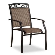 Bocara Sling Chair By Summer Winds Steel Frame Construction Antique Black Powder Coat Finish Steel Frame Is Fully Welded With Sling Chair Patio Chairs Chair