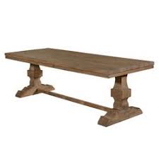 California Casual Rustic Recycled Teak Trestle Base Dining Table Dining Table Trestle Base Dining Table