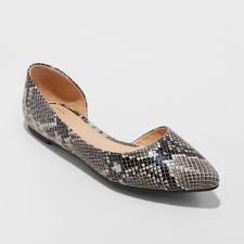 Women S Mohana D Orsay Snake Print Pointed Toe Ballet Flats A New Day Gray 7 Snake Print Flats Animal Print Ballet Flats Snakeskin Flats