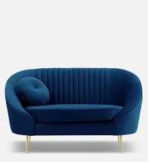 Buy Mardella 1 Seater Sofa In Indigo Blue Colour By Dazzhome Online Contemporary 1 Seater Sofas Sofas Furniture Pepperfry Product