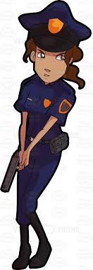 A Female Police Officer On Alert Police Women Female Police Officers Police Officer