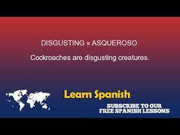 Disgustar (to disgust), but it´s spanish use and meaning is more like being upset, sad or even i use one of the ugliest words that exist in spanish and that, however, its meaning is really beautiful. Disgusting In Spanish Youtube