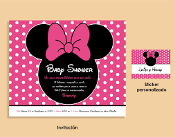 Pin By Alma Martinez On My Blum S Work Minnie Mouse Baby Shower Minnie Mouse Invitations Baby Minnie
