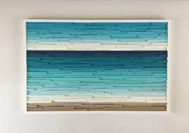 Xl 42x65 Ocean Lanscape Wood Art Wood Wall Art Wood Wall Etsy In 2021 Wood Art Reclaimed Wood Art Wood Art Design