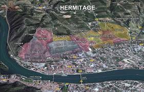 The Impressive Hill Looms Over The Rhone River And The Towns Of Tain L Hermitage And Tournon Sur Rhone Over A Dozen Major P Wine Map Wine Region Map Hermitage
