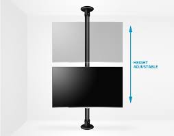 Ceiling tv mount 55 inch. B Tech Btftc 55x2 4m Blk Floor To Ceiling Mount For Up 2 X 55 Inch Black