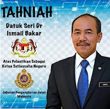 Ismail had worked with mof as the national budget office director, before he moved to the transport ministry as the secretary general in november 2014. Setinggi Tinggi Jabatan Pengangkutan Jalan Malaysia Facebook