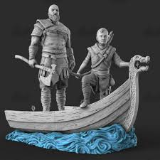 God Of War Kratos Atreus 3d Printed Model Stl 3d Printing Models In 2020 God Of War Prints Stl