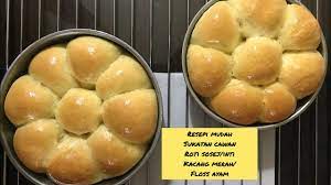 3 cawan tepung gandum, 1 sudu teh serbuk kunyit / pewarna kuning, 1 sudu teh garam halus, 2 cawan air, 1 cawan santan, 2 1/2 sudu makan minyak masak, 1 biji telur. Resepi Roti Mudah Sukatan Cawan Roti Sosej Inti Kacang Merah Chicken Floss Youtube