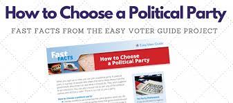 Selecting candidates to run for office, keeping the other political parties in check, keeping the public informed on issues, and organizing the government. How To Choose A Political Party When Registering To Vote Lwvc Org