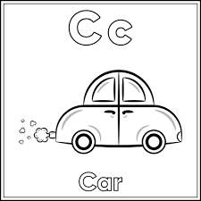 It's the classic abc song with big and small letters.arranged and performed by a.j. Alphabet Flashcard Letter C With Cute Car Drawing Sketch For Coloring 6260039 Vector Art At Vecteezy