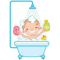 13,409 bathtub clip art images on gograph. Happy Cartoon Baby Kid In Bath Tub Clipart Images