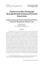 Dengan demikian, menurut beliau, kedudukan bitcoin sebagai alat tukar menurut hukum islam adalah boleh. Pdf Cryptocurrency Dalam Perdagangan Berjangka Komoditi Di Indonesia Perspektif Hukum Islam