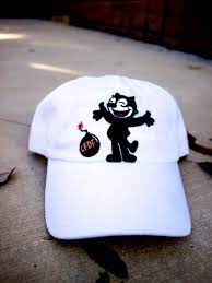 Custom Hand Painted Lfdf Quot Felix The Cat Quot Bent Brim Adjustable Baseball Hat Custom Hand Painted Felix The Cats Custom Hats