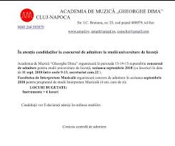 This institution also has a branch campus in. Academia De Muzica Gheorghe Dima Entranceuniversity