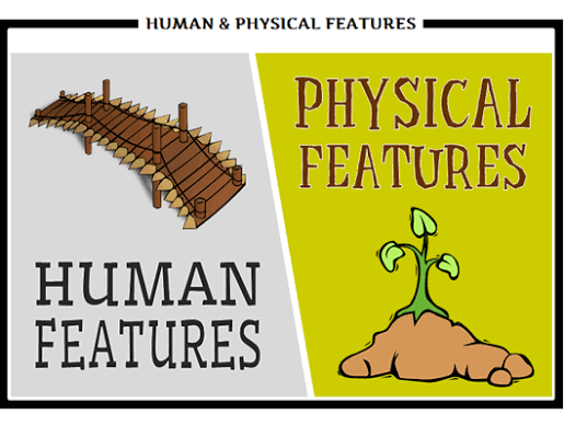 Geography - Identifying the Human and Physical features of UK/London/ Edinburgh (3 worksheets) | Teaching Resources
