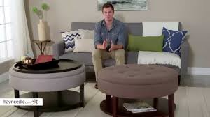 An ottoman is versatile enough to be used for seating, as a coffee table. Belham Living Dalton Coffee Table Storage Ottoman With Shelf Product Review Video Youtube