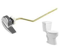 Amazon.com: Palanca de descarga para tanque de inodoro, tanque de montaje  lateral/frontal, reemplazo de palanca de descarga elegante con acabado de  ...