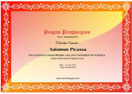 Check spelling or type a new query. Contoh Piagam Penghargaan Blogging Desain Gratis