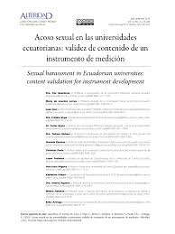 Juegos nacionales universitarios 2018 ecuador : Pdf Acoso Sexual En Las Universidades Ecuatorianas Validez De Contenido De Un Instrumento De Medicion