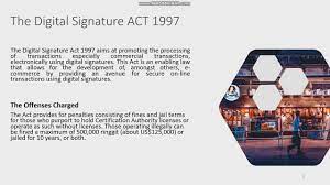 An electronic signature, on the other this was done in 1997 through the enactment of the digital signature act. The Description Of Digital Signature Act 1997 Telemedicine Act 1998 Youtube