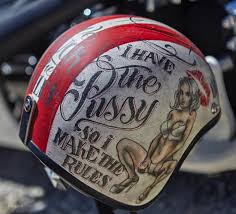 Shes The Boss Vintage Helmet Custom Helmets Motorcycle Helmets