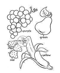 Fruits Colour Coloring Page For Kids Fruits Coloring Pages Printables Free Wuppsy Com Fruit Coloring Pages Food Coloring Pages Coloring Pages Inspirational