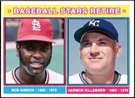 WHEN TOPPS HAD (BASE)BALLS!: 1976 "STARS RETIRE": BOB GIBSON & HARMON  KILLEBREW