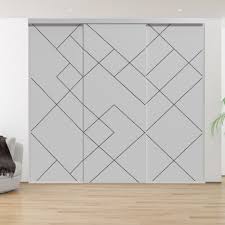 Porte De Placard Coulissante 3 Vantaux Unik A Personnaliser Modeles Geometriques En 2020 Placard Coulissant Porte Placard Coulissante Porte Placard