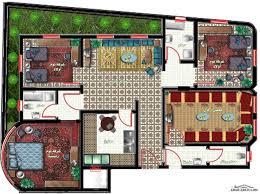 مخطط بيت طابق واحد 3 غرف نوم 1 ماستر مجلس رجال Arab Arch