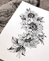 Cool This Story Behind Sunflower Tattoo Design Drawing Will Haunt You Forever Sunf Sunflower Tattoo Shoulder Sunflower Tattoo Sleeve Flower Thigh Tattoos