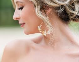 Bridal Statement Earrings, Floral Bridal Earrings. Statement Hoop Earrings,  Hoop Earrings, Wedding Jewelery