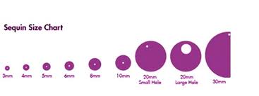 Sequin Size Chart Beads Sequins Size Chart
