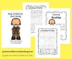 Color the pictures online or print them to color them with your paints or crayons. May Composer Study Johannes Brahms Year Round Homeschooling