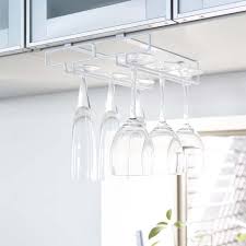 This Classic Stylish Glass Hanger By Yamazaki Is The Perfect Tool To Dry Glasses Gently And Naturally Wine Glass Rack Wine Glass Storage Glass Shelves Kitchen